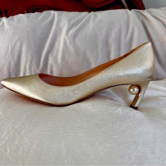 💫STUNNING!NWOT NICHOLAS KIRKWOOD•MIRA•Gold Pearl Pumps/Heels•Size 7•NEW•$795 - Picture 6 of 11